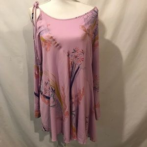 Free People purple cold shoulder top size XS NWT